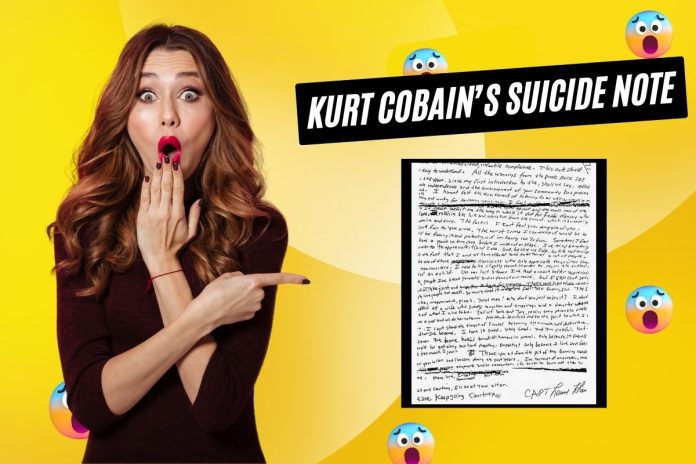 suicide note Kurt Cobain